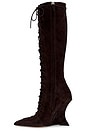 view 5 of 5 Nina Lace Up Boot 105 in Ebano