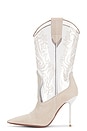 view 5 of 5 Lidia Western Embroidered Boot in Ice Grey & Clear