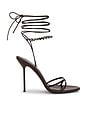 view 1 of 5 Lidia Lace Up Sandal in Ebano & Grey Diamond