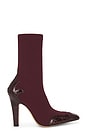 view 1 of 5 Belle Western Ankle Boot 100 in Rouge Noir
