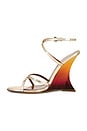 view 5 of 5 Nina 105 Sandal in Gold & Sunset