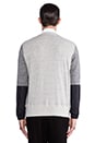 view 3 of 6 Light Weight Sweatshirt in Heather Grey/ Black in Heather Grey & Black
