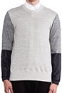 view 4 of 6 Light Weight Sweatshirt in Heather Grey/ Black in Heather Grey & Black