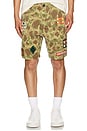 view 5 of 6 Bermuda Fatigue Shorts in Herringbone Double Camouflage