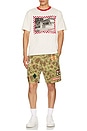 view 6 of 6 Bermuda Fatigue Shorts in Herringbone Double Camouflage
