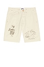 view 4 of 4 Bermuda Fatigue Shorts in Ecru