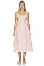view 1 of 4 ROBE MI-LONGUE SOLIRA in Rust & Off White