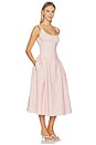view 2 of 4 ROBE MI-LONGUE SOLIRA in Rust & Off White