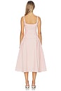 view 3 of 4 ROBE MI-LONGUE SOLIRA in Rust & Off White