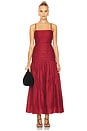 view 2 of 4 Aurelia Square Neck Dress in Merlot