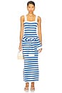 view 4 of 4 Ari Dress in Blue Stripe