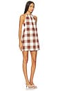 view 2 of 3 ROBE COURTE CALLIE in Mocha Gingham