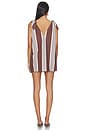 view 3 of 3 Rosie Mini Dress in Chocolate Stripe