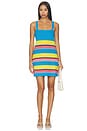 view 1 of 3 ROBE À RAYURES TAMMY in Blue Multi Stripe