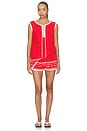 view 5 of 6 Cody Short in Red & Ivory Fish