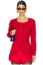 view 1 of 4 Sabrina Long Sleeve Cardigan in Ruby