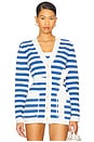 view 1 of 5 Ari Cardigan in Blue Stripe