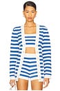 view 2 of 5 Ari Cardigan in Blue Stripe