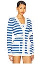 view 3 of 5 Ari Cardigan in Blue Stripe