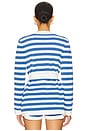 view 4 of 5 Ari Cardigan in Blue Stripe