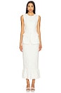 view 5 of 6 Matilda Column Skirt in Cream