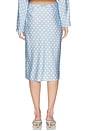 view 4 of 6 Leo Skirt in Blue Polka Dot