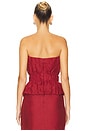 view 3 of 4 Aurelia Strapless Top in Merlot