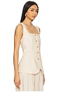 view 2 of 4 Lucille Gilet in Beige Pinstripe