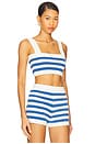 view 2 of 4 Ari Crop Top in Blue Stripe