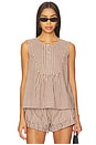 view 1 of 4 Callie Blouse in Petite Mocha Gingham