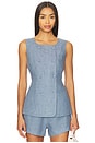 view 1 of 4 Thea Vest in Steel Blue