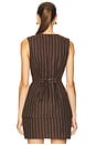 view 3 of 5 Emma Vest in Chocolate & Cream Pinstripe