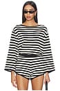 view 1 of 5 Darcy Long Sleeve Top in Cream & Black