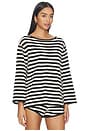 view 2 of 5 Darcy Long Sleeve Top in Cream & Black