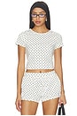 view 1 of 5 CAMISETA TOMMY  in Ivory Black Polka Dot