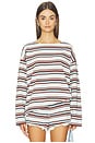 view 1 of 5 Nadine Top in Chocolate Multi Stripe