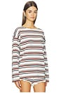 view 2 of 5 Nadine Top in Chocolate Multi Stripe