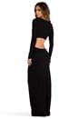 view 1 of 5 EXCLUSIVE Long Sleeve Open Back Maxi Dress in Black