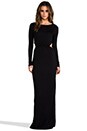 view 2 of 5 EXCLUSIVE Long Sleeve Open Back Maxi Dress in Black