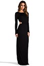 view 3 of 5 EXCLUSIVE Long Sleeve Open Back Maxi Dress in Black