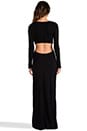 view 4 of 5 EXCLUSIVE Long Sleeve Open Back Maxi Dress in Black