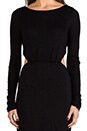 view 5 of 5 EXCLUSIVE Long Sleeve Open Back Maxi Dress in Black