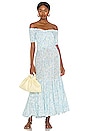 view 1 of 3 Soledad Off Shoulder Midi Dress in Sky Blue Breeze