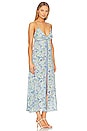 view 2 of 3 Denise Midi Dress in White & Blue Nature
