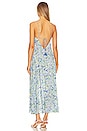 view 3 of 3 Denise Midi Dress in White & Blue Nature
