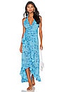 view 1 of 3 Tamara Wrap Dress in Blue Palm