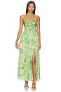 view 1 of 3 ROBE LONGUE AVRIL  in Green Calathea