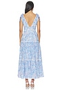 view 3 of 4 Perla Long Dress in Blue Palmarosa