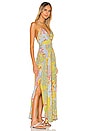 view 2 of 3 Ollie Flounce Maxi Dress in Lime Peony