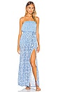 view 1 of 3 Mara Strapless Maxi Dress in Blue Mirror